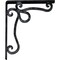 Ekena Millwork Orleans Wrought Iron Bracket, (Single center brace), Antiqued Pewter 1 1/2"W x 10"D x 12"H BKTM01X10X12SOLAPW - alternate 6